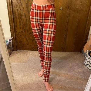 American Eagle women’s small high rise plaid legging